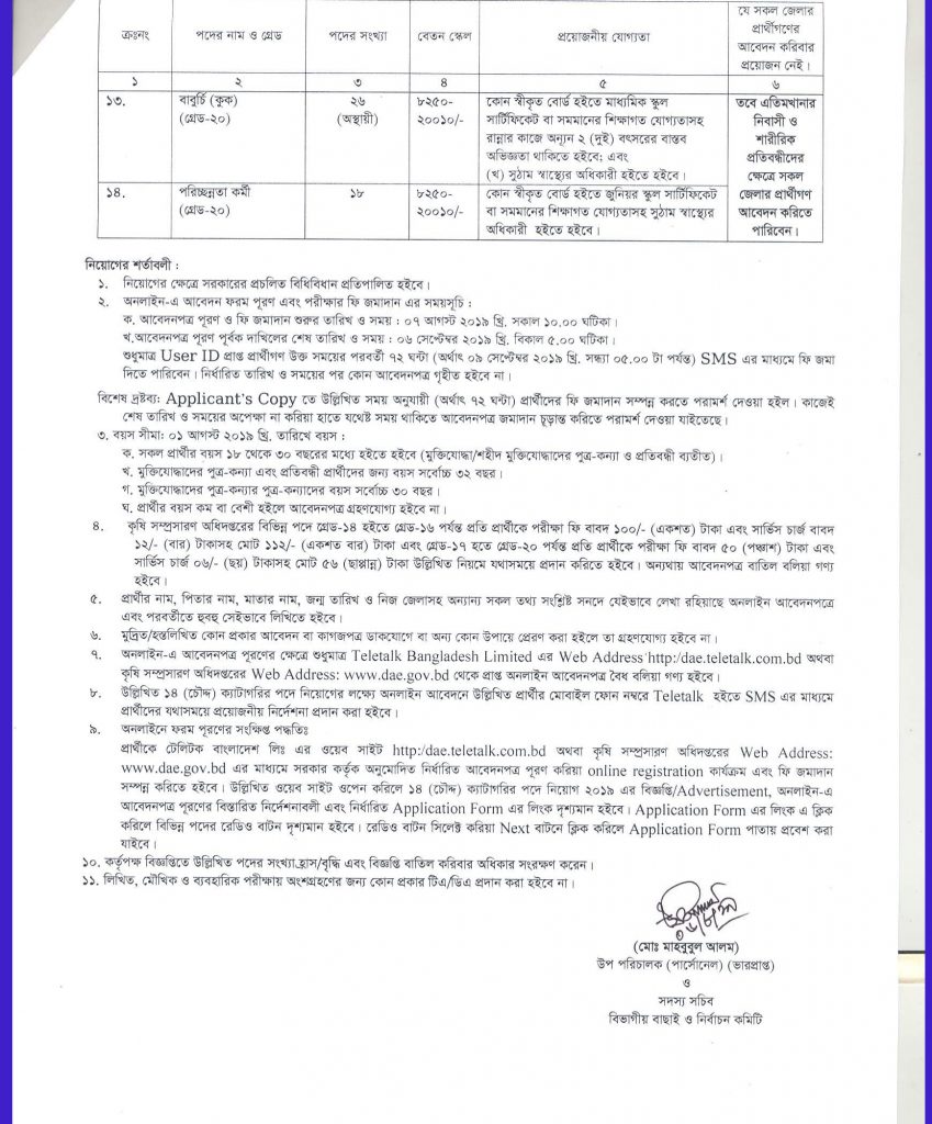 Krishi Somprosaron odhidoptor jobs 2019 page 2